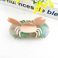 Ocean-Inspired Acetate Claw Clip, Crab & Fish Hair Clip