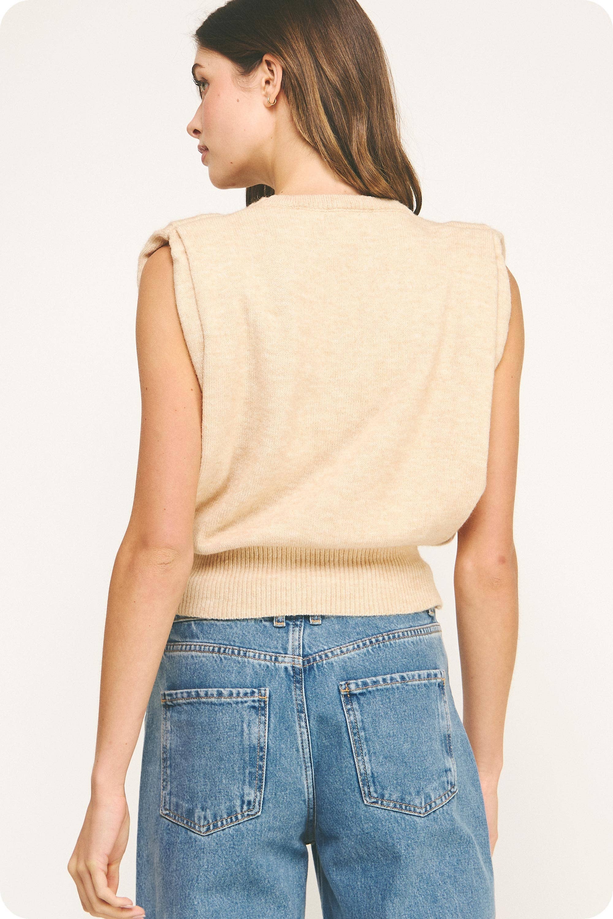 Knit Muscle Sweater Vest Top