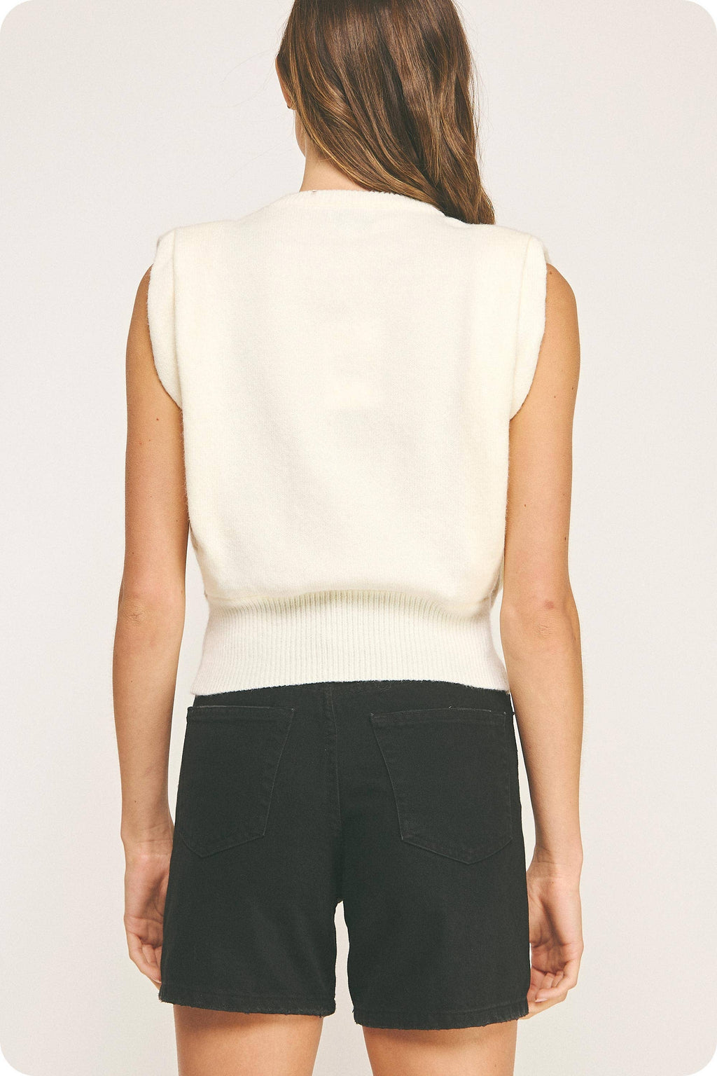 Knit Muscle Sweater Vest Top