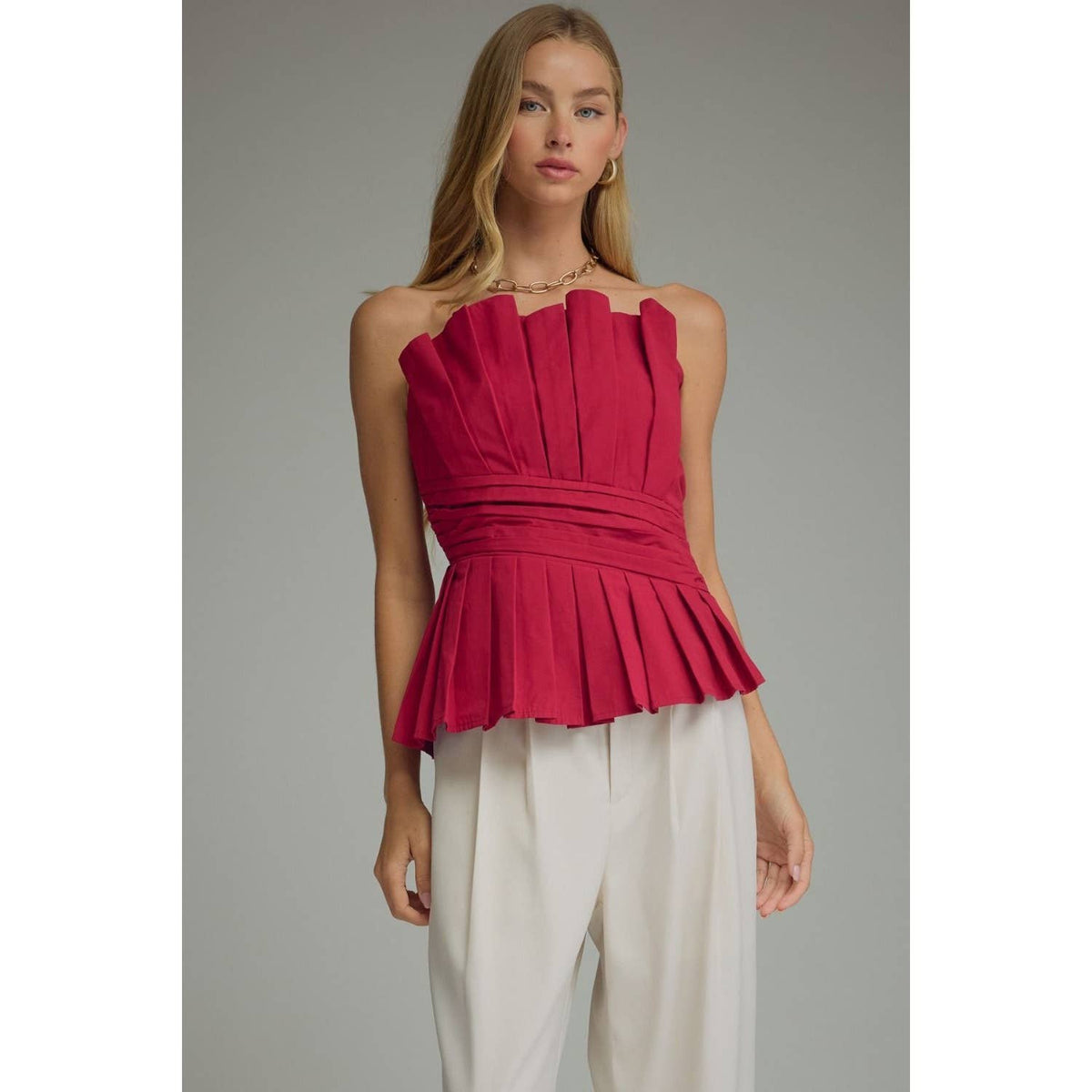 NEW Solid strapless top