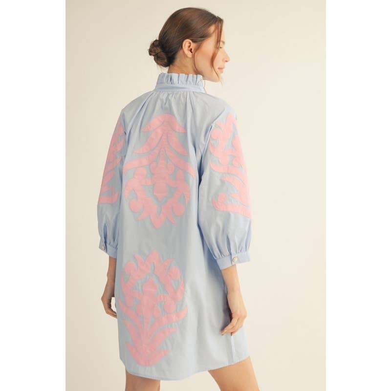 NEW floral applique shift dress