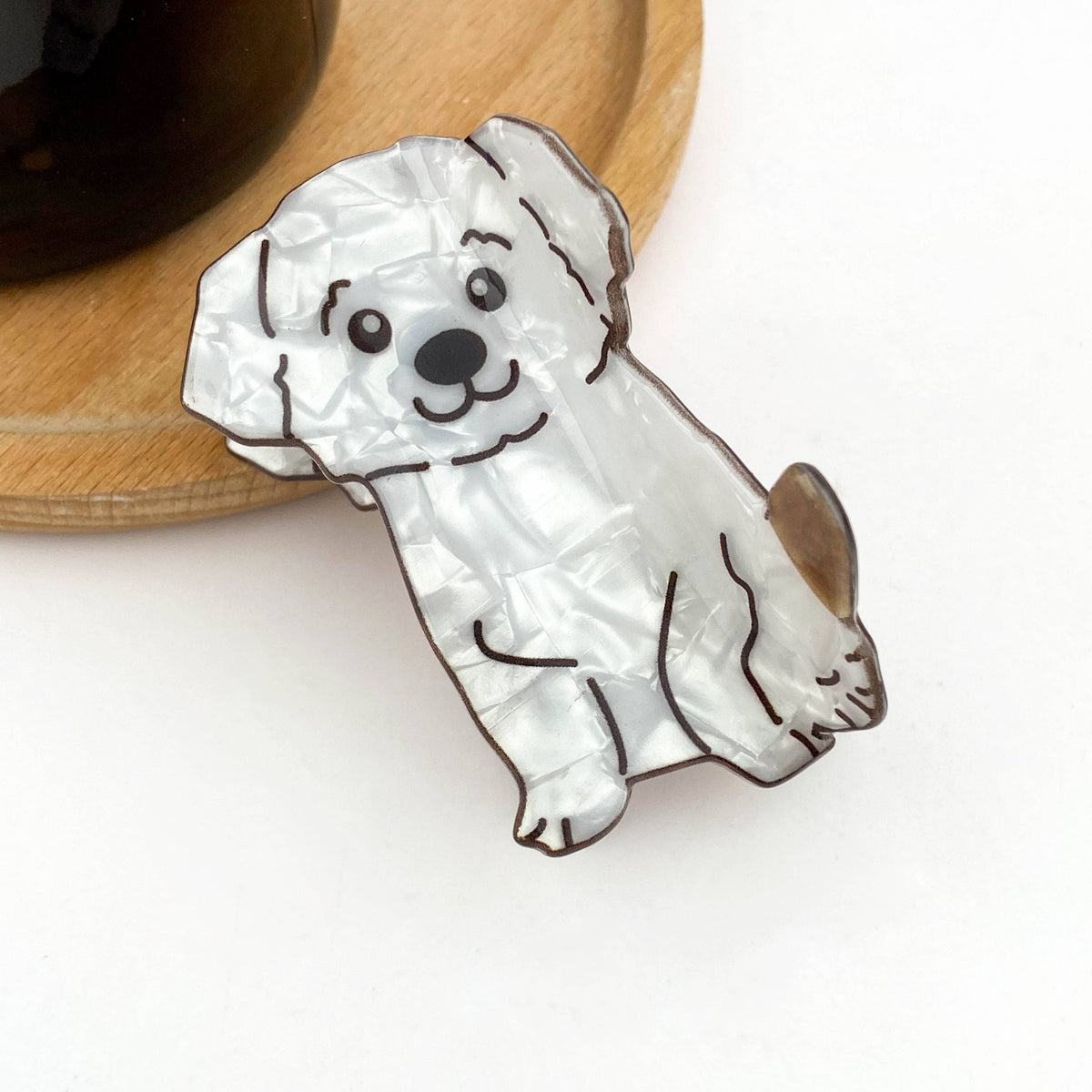 Cute Puppy Series Printed Hair Clips, Adorable Dog Claw Clip