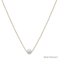 Gold Chain with Small 8MM Freshwater Pearl 16"-18" Necklace