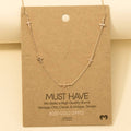 Gold Dipped Dainty Cross Station Necklace
