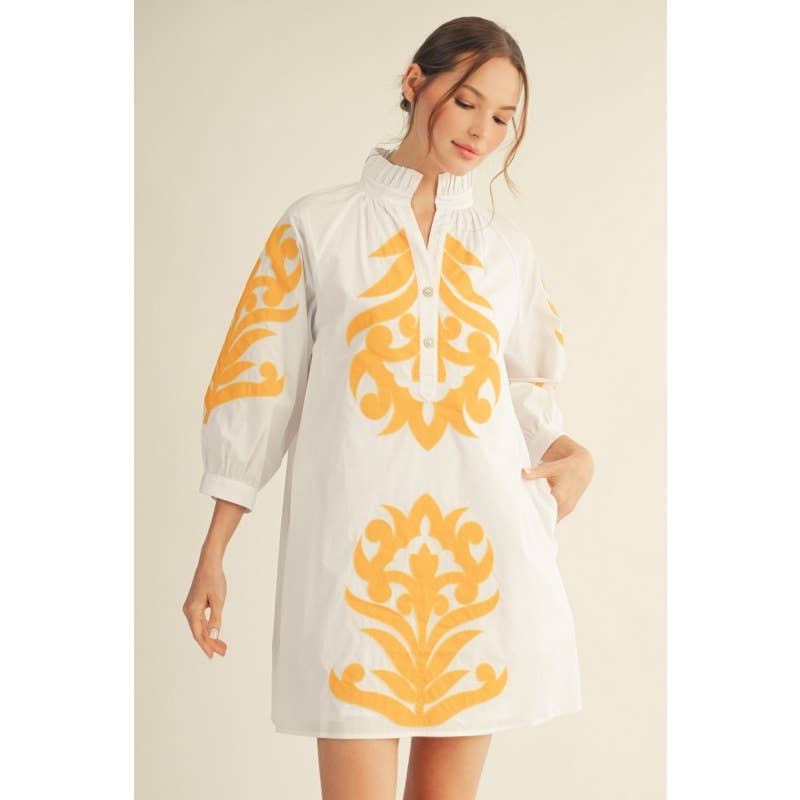 NEW floral applique shift dress