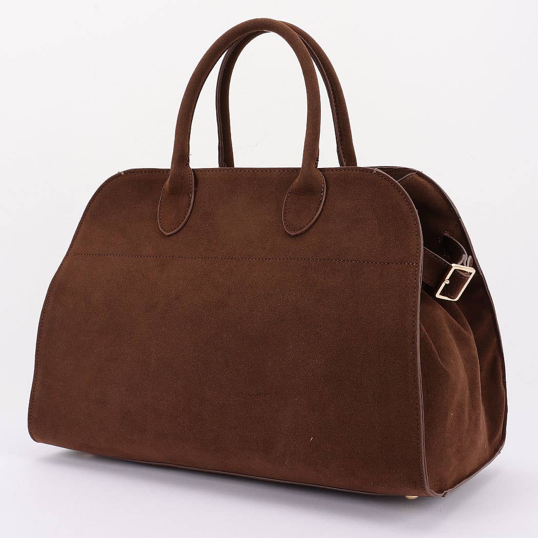 Faux Suede Tote Bag