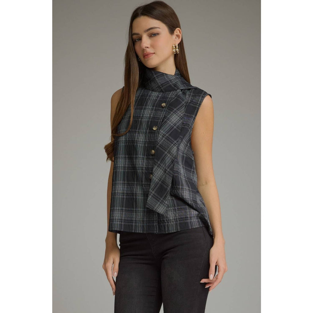 NEW Plaid sleeveless top