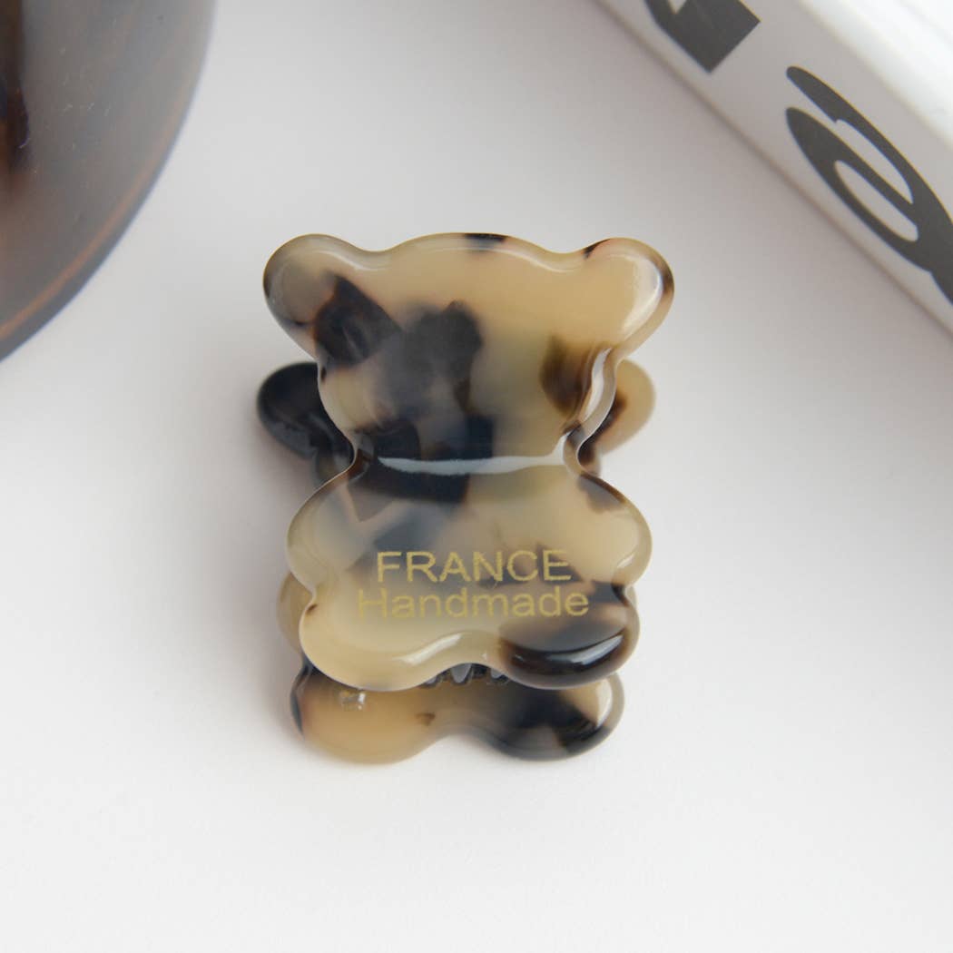 Acetate Mini Cute Cat and Bear Hair Clip