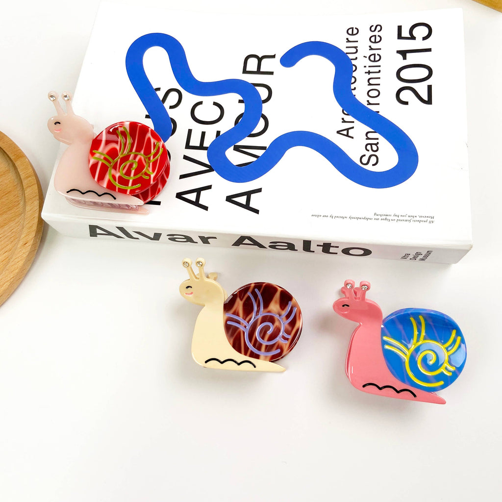 Cartoon Snail Hair Clip Acetate Animal Claw Clips