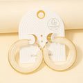 Stainless Steel Edge Acrylic Latch Hoop Earrings