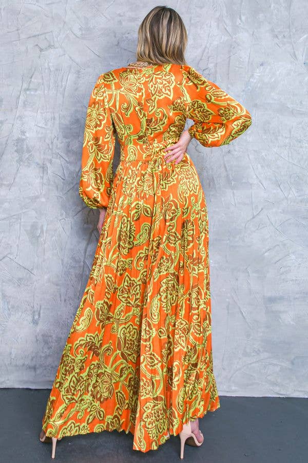 A printed satin jumpsuit - IP8016