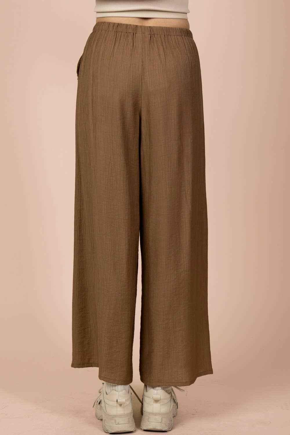NP71047-Wide Leg Woven Pants