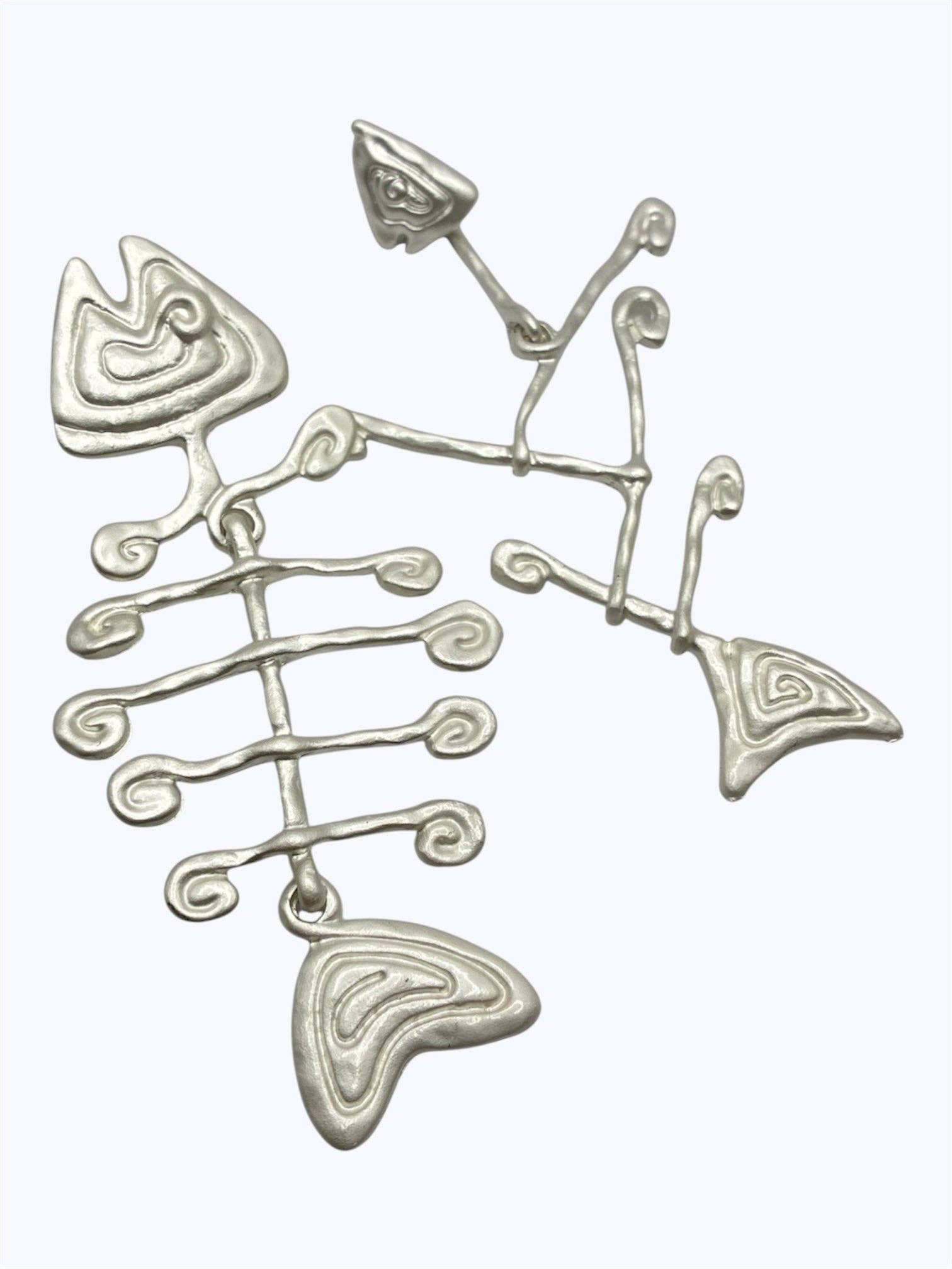 E2256| Abstract Fishbone Earrings | ER2637
