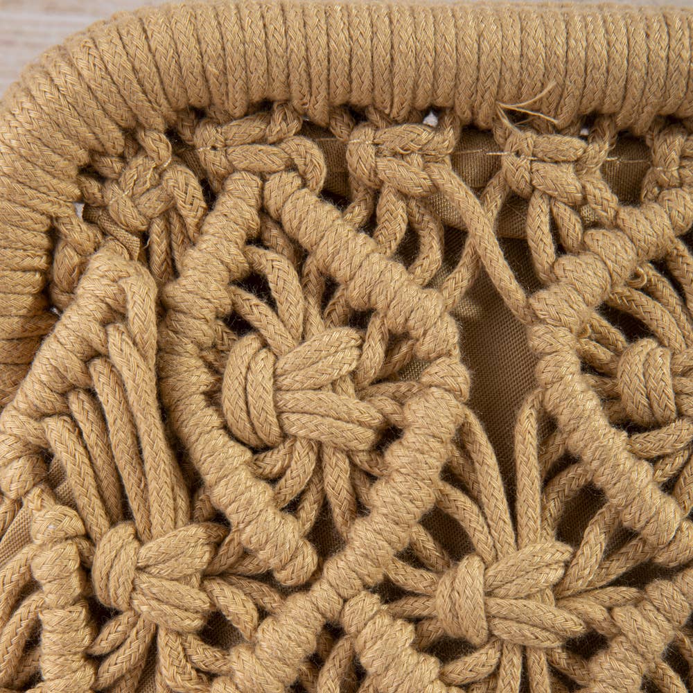 Macrame Diamond Weave Clutch Bag