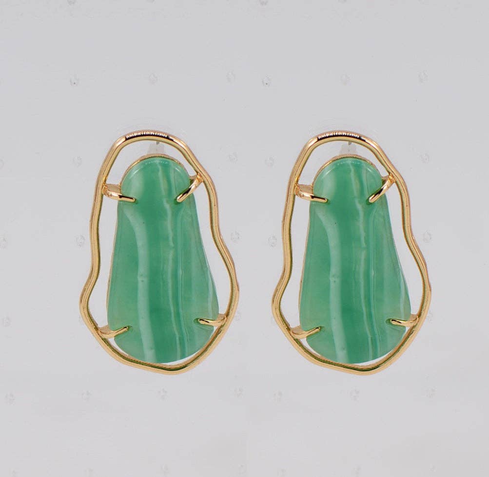 E0304 | Abstract Contour Stud Earrings | 25E6609