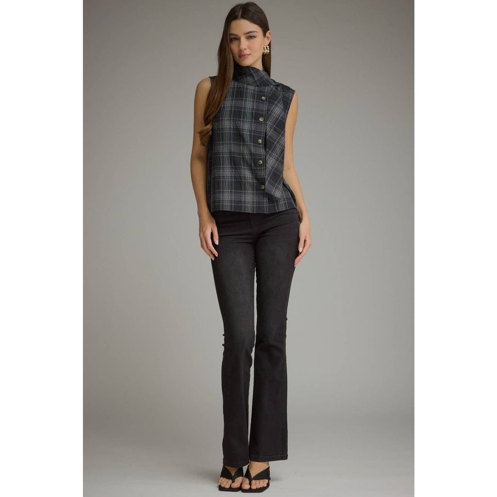 NEW Plaid sleeveless top