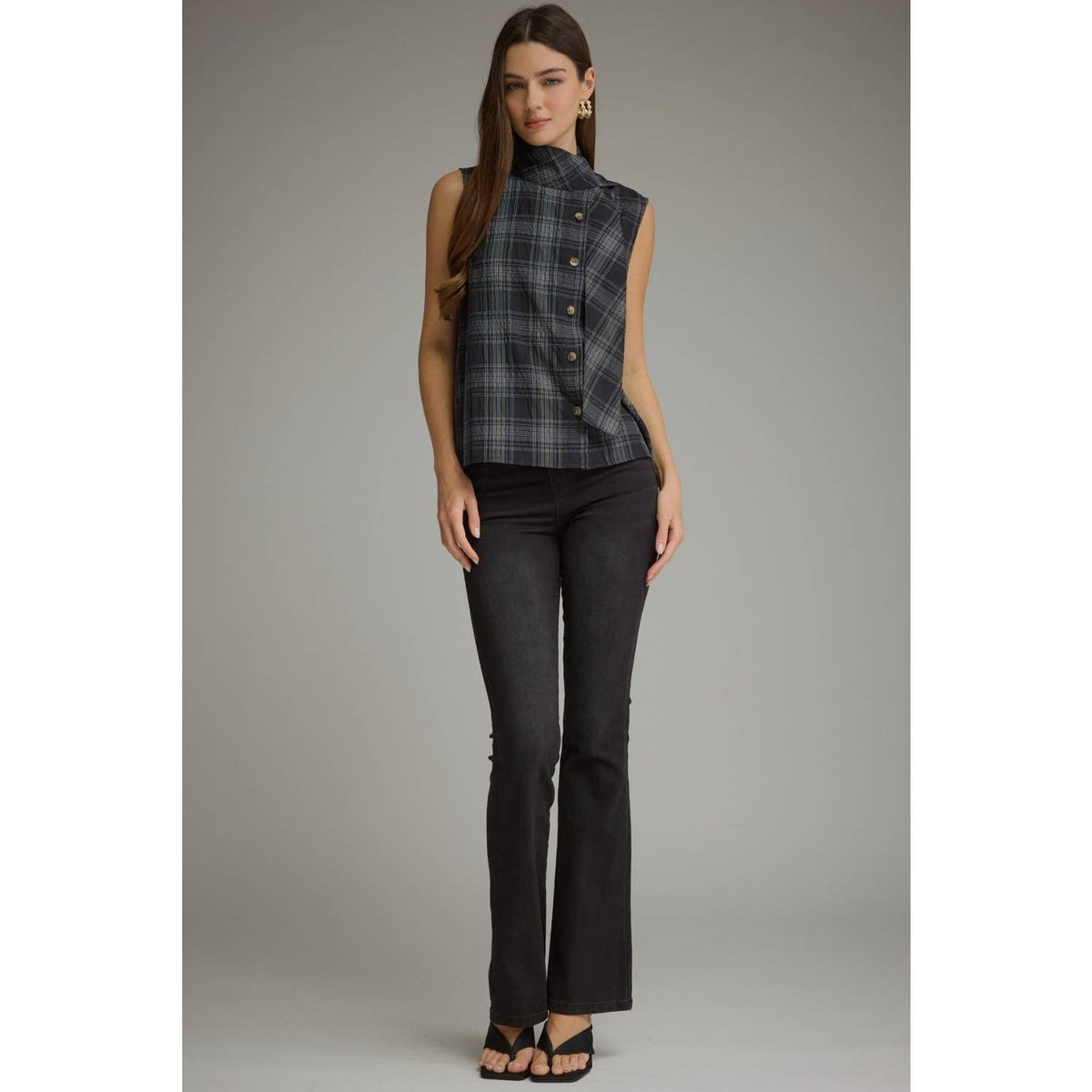 NEW Plaid sleeveless top