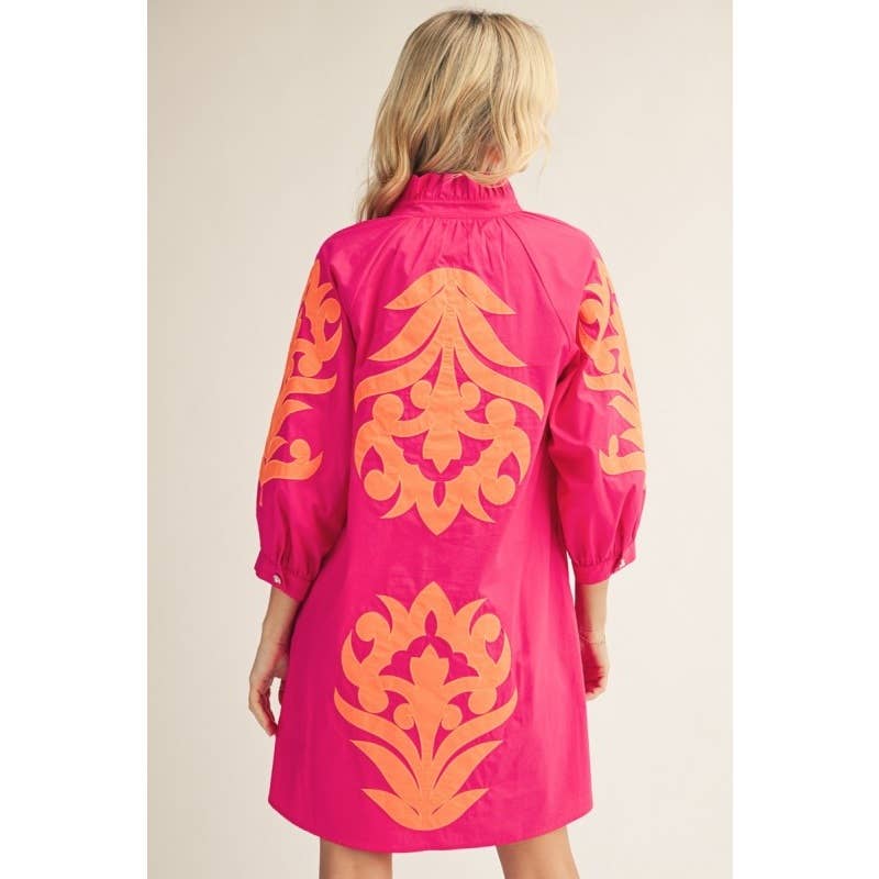 NEW floral applique shift dress