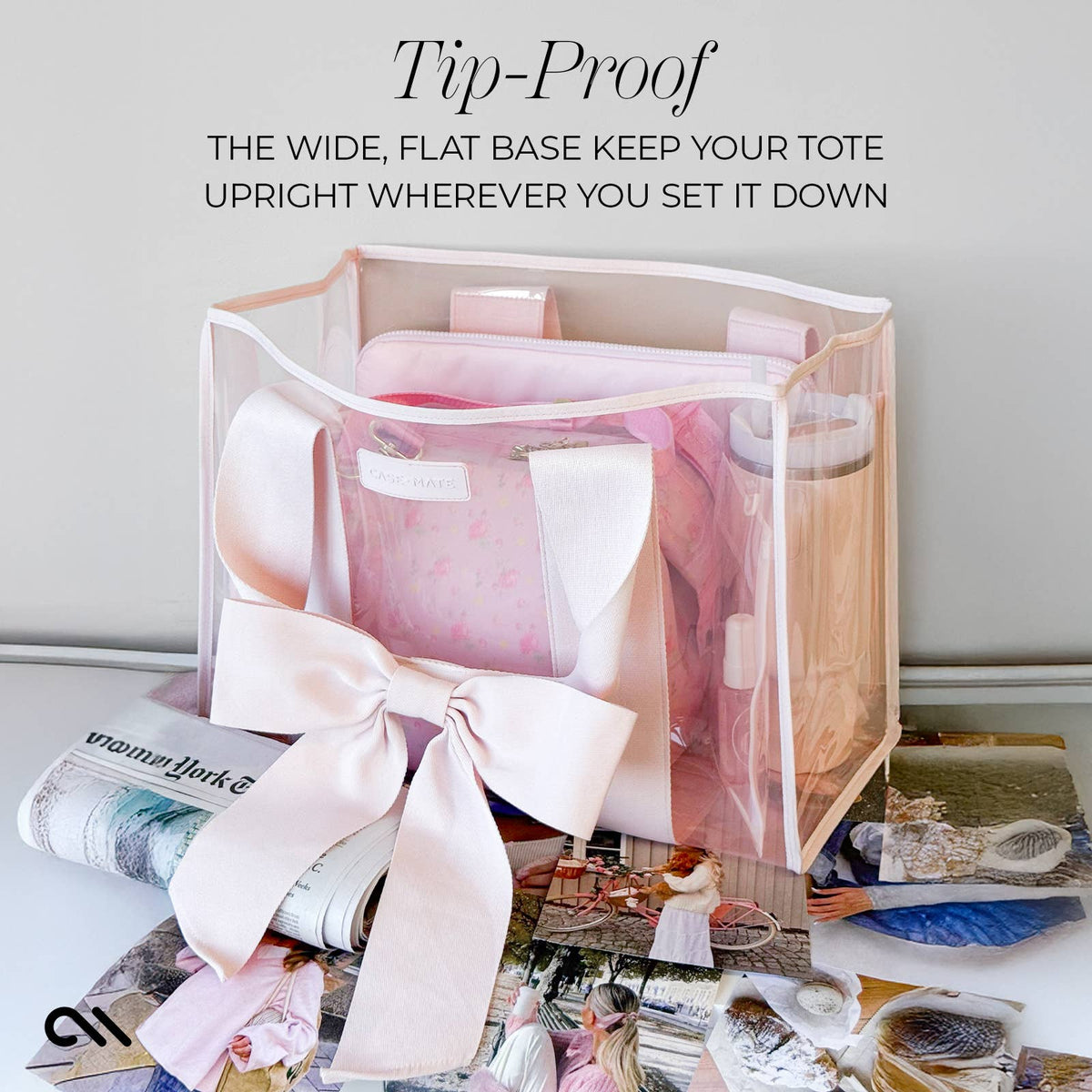 Case-Mate Ballet Pink Bow Jelly Tote Bag (Classic)