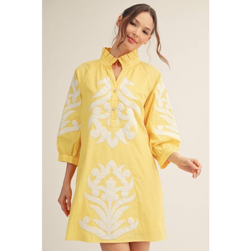 NEW floral applique shift dress