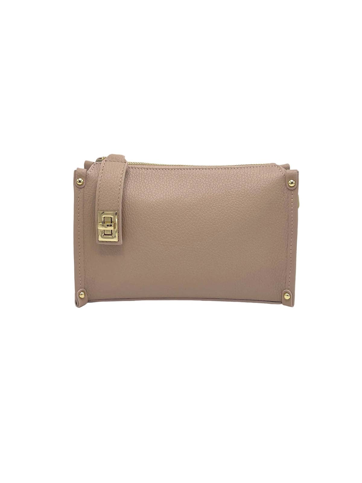 Genuine Leather Boxy Crossbody Bag, Made in Italy, art. 112759