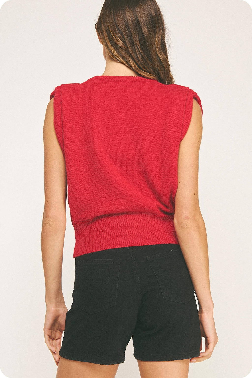 Knit Muscle Sweater Vest Top