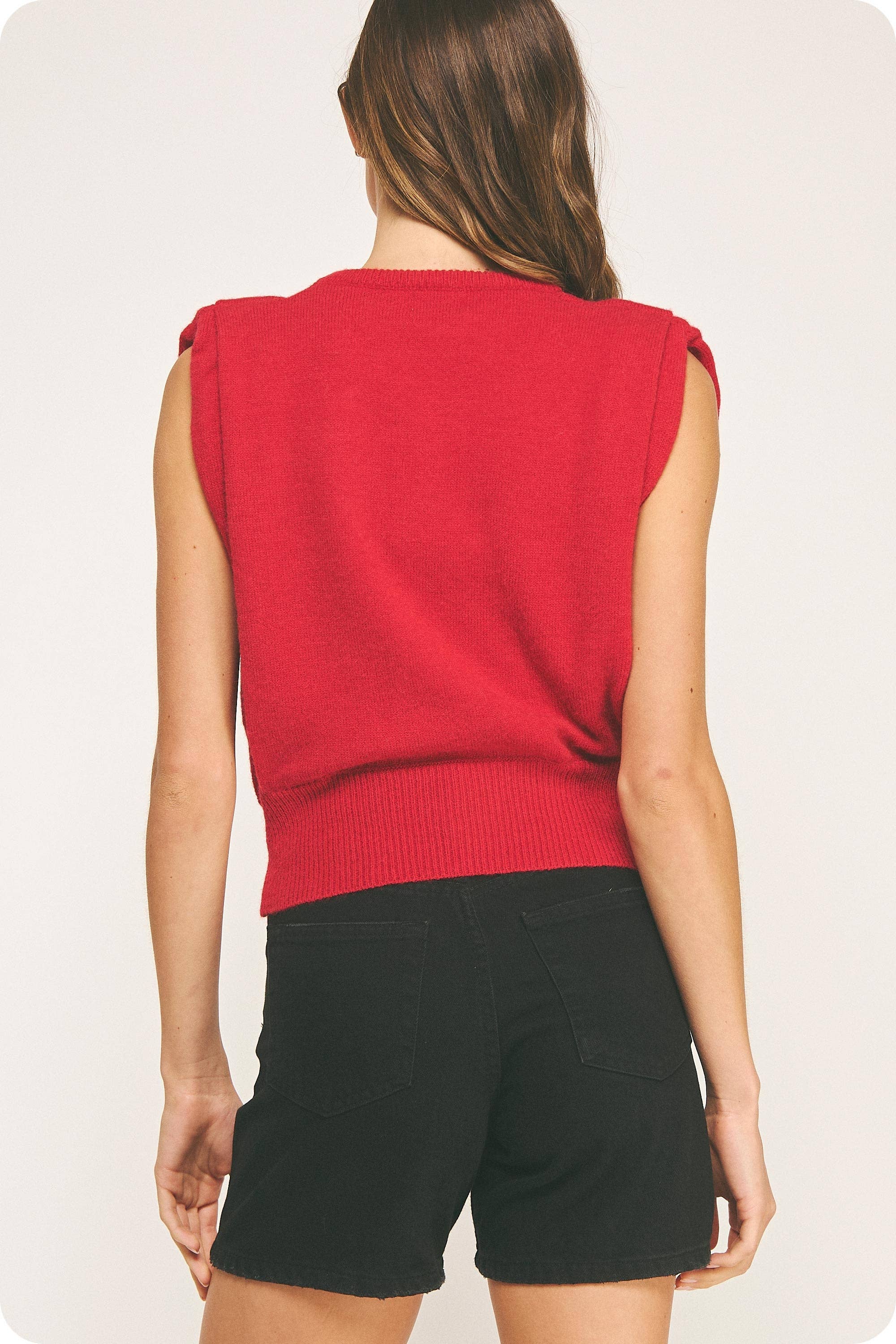 Knit Muscle Sweater Vest Top