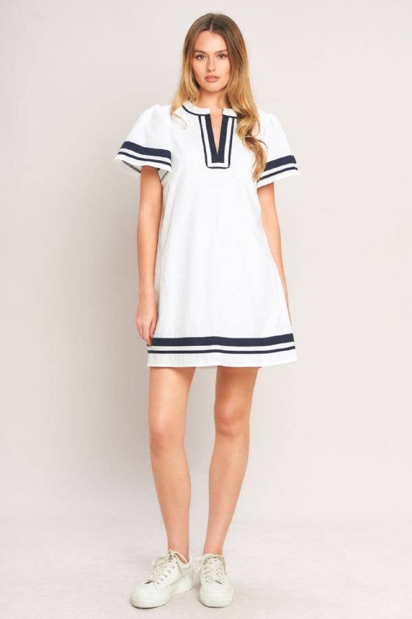 A solid woven mini dress - ID23403