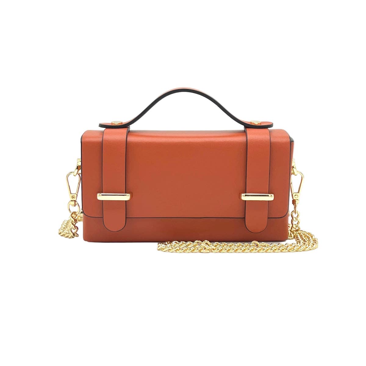 Genuine leather mini clutch bag with chain, Made in Italy, art. 112591New