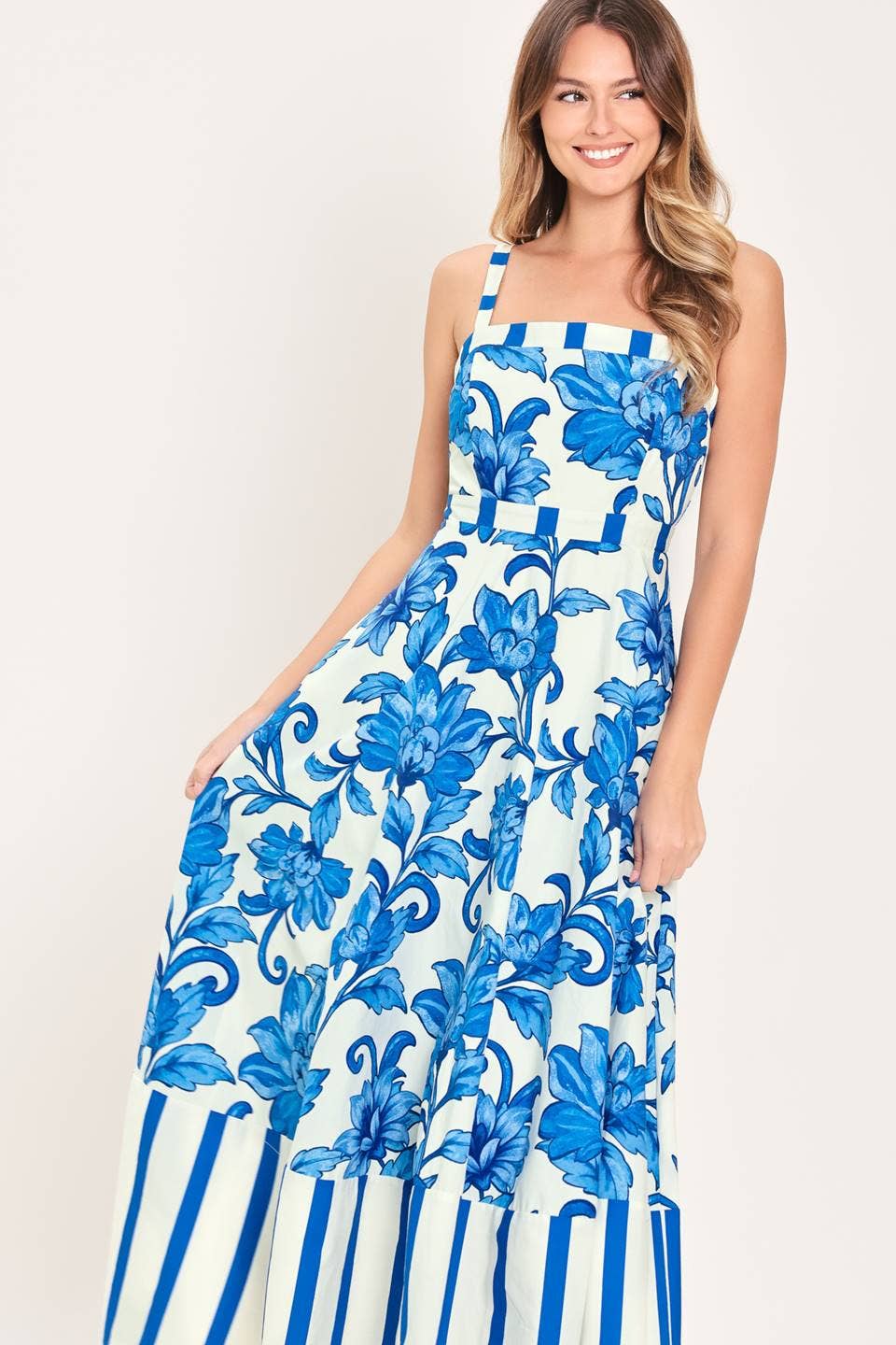 A printed woven midi dress - ID23860