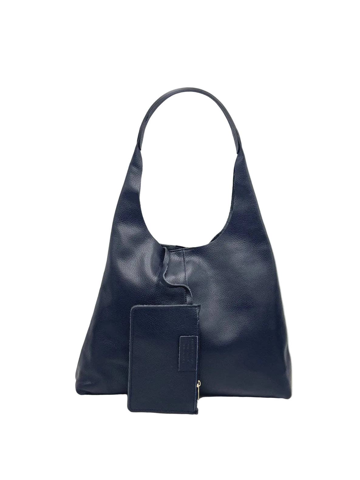 Women's Genuine Leather Hobo Bag, Made in Italy, art. 112710