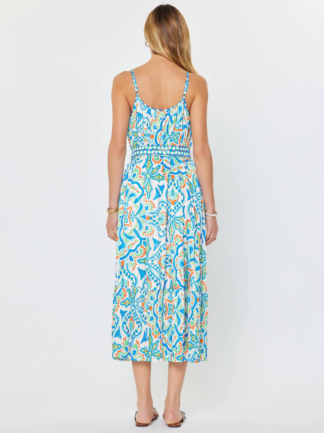Printed Cami Midi Dress