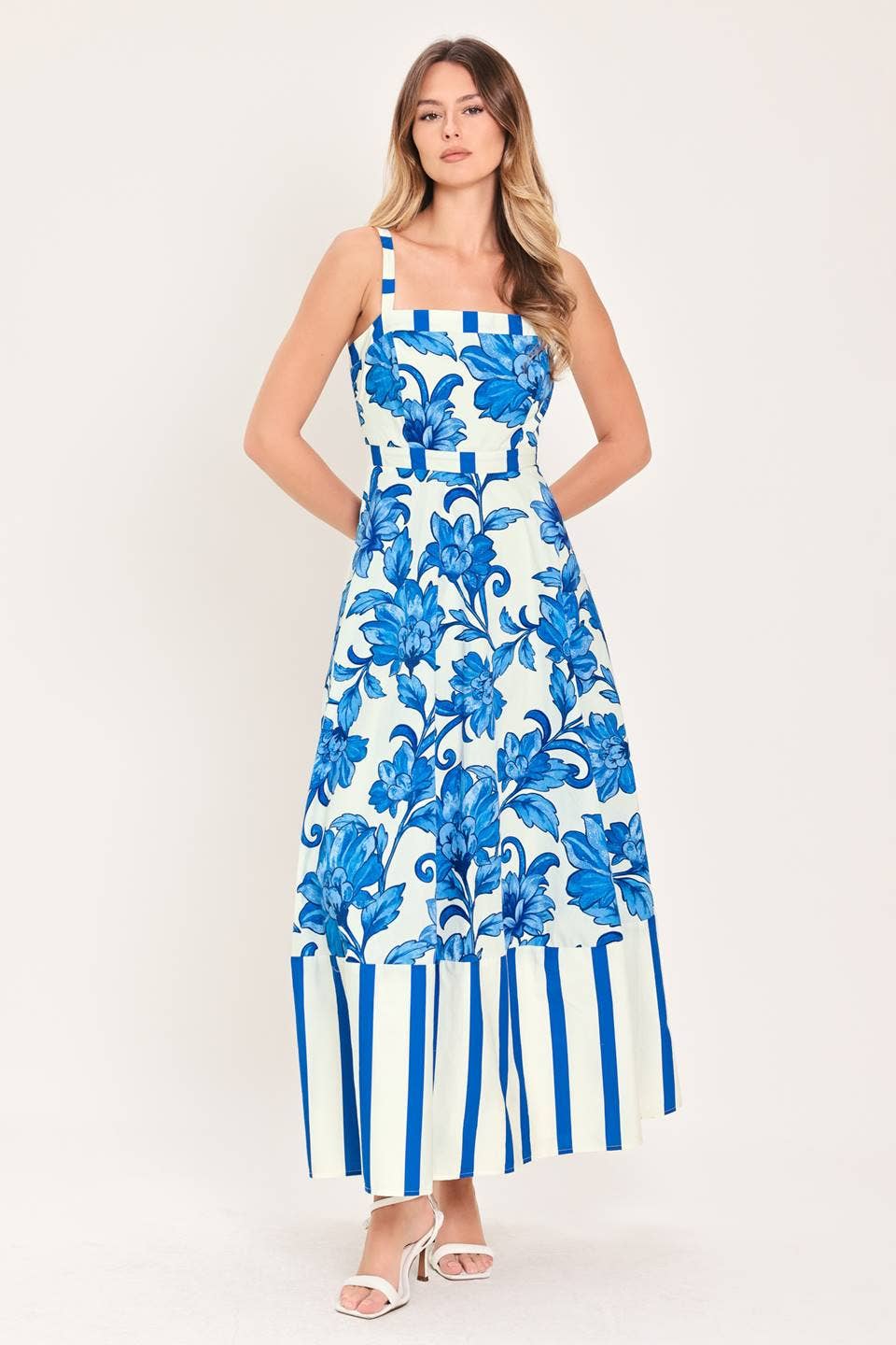 A printed woven midi dress - ID23860