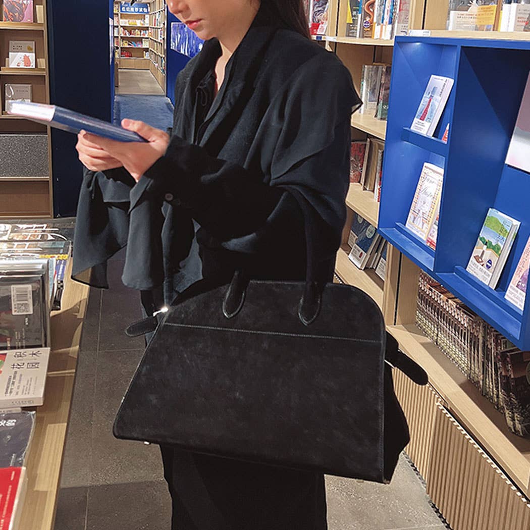 Faux Suede Tote Bag