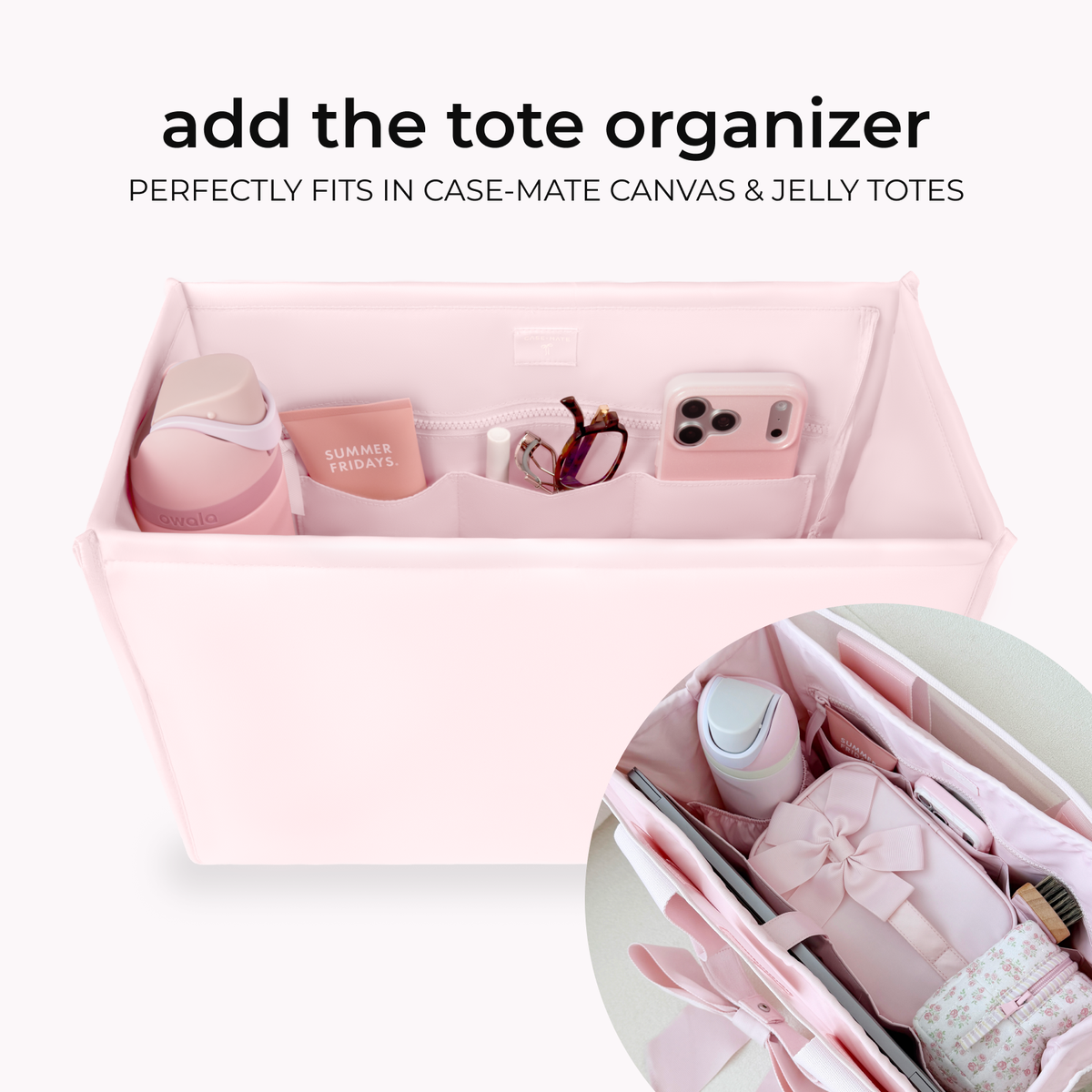 Case-Mate Ballet Pink Bow Jelly Tote Bag (Classic)
