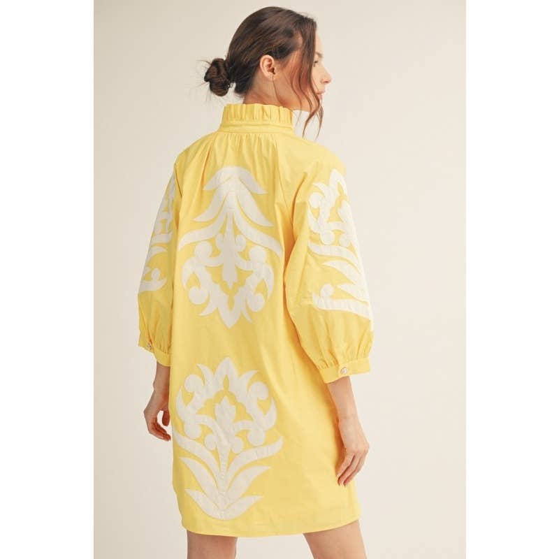 NEW floral applique shift dress