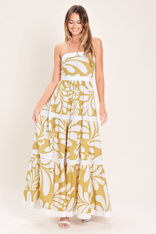 A printed woven maxi dress - ID23796
