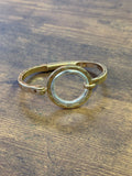 Two Tone Hammered Full Circle Cuff