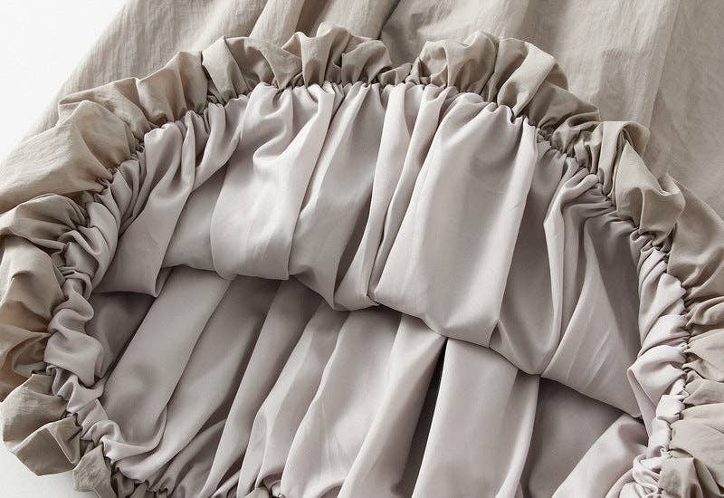 High Waist Paperbag Lantern Skirt – Women's Midi Skirt
