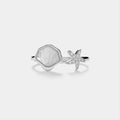 Mother of Pearl Shell Starfish Ring in 925 Sterling Silver
